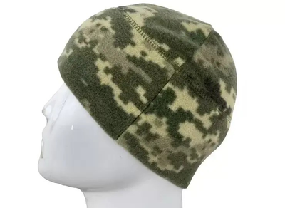 Тактична флісова шапка 519 "Зелений піксель"