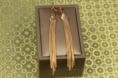 Сережки Xuping Jewelry підвіски віночки 9 см золотисті