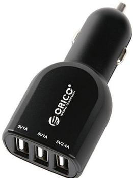 Автомобільний зарядний пристрій  Orico UCA-3U-BK 3x USB-A (6954301128021)