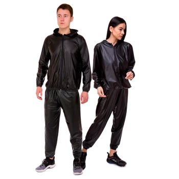 Костюм-сауна для похудения SAUNA SUIT SIBOTE ST-2052 (PVC, полиэстер, р-р 2XL, Черный)