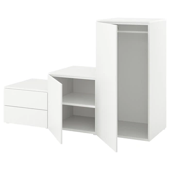 Гардероб з 2 дверями + 2 ящики ІКЕА PLATSA 180x57x123 см (s29624979)