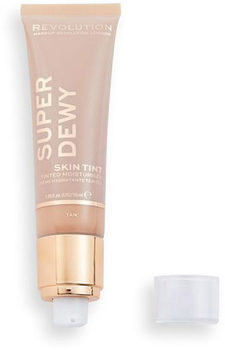 Nawilżający odcień podkładu Makeup Revolution Superdewy Skin Tint Moisturiser Tan 55 ml (5057566337021)