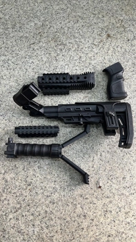 Тактический обвес (комплект) на Автомат Калашникова АК-47 Attack черний