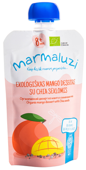 Органический десерт Marmaluzi из Манго с семенами Чиа в пауче 90 г (4779031613010)