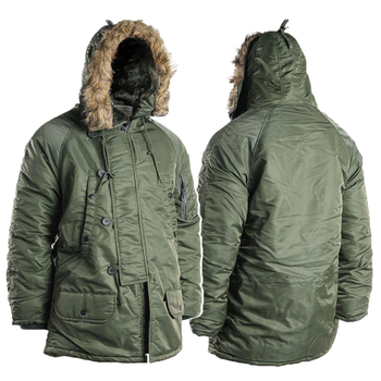 Куртка парка Аляска з хутром US N3B TEESAR® PARKA Оливкова M