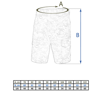 Шорты тактические Tailor Striker Рип-Стоп ММ-14 (Украинский пиксель) 52