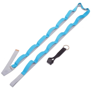 Стрічка для розтяжки Record Stretch Strap My Fit 1796 14 петель Grey-Blue