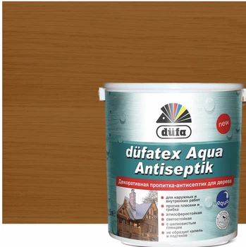 Антисептик для дерева Dufa Dufatex Aqua тик шелковистый глянец 0.75 л