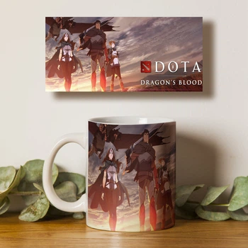Чашка біла 330мл з принтом дота dota 03