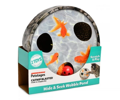 Игрушка-когтеточка Petstages Hide & Seek Wobble Pond Пруд Пруд с рыбками для кошек
