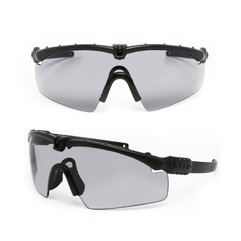 Тактические защитные очки UV400 со сменными линзами Черный (Black)