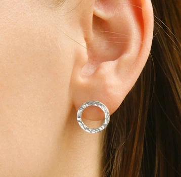 Сережки у формі кільця зі срібла 925 (АРТ. №696) Dadiverin Jewelry