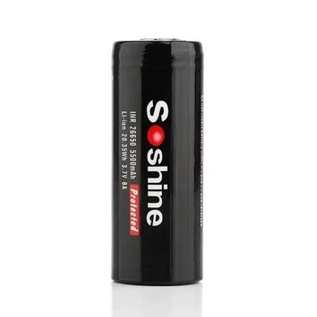 Аккумулятор 26650 3.7V 5500mAh Li-Ion с платой защиты 26*69мм Soshine