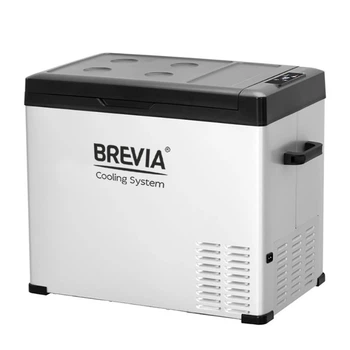 Портативний холодильник 50л BREVIA автохолодильник компресорний сталевий 12/24В 220В (22450)