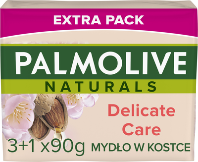 Твердое мыло Palmolive Naturals Увлажняющее Миндаль и молочко 3+1 90 г (8718951597594)
