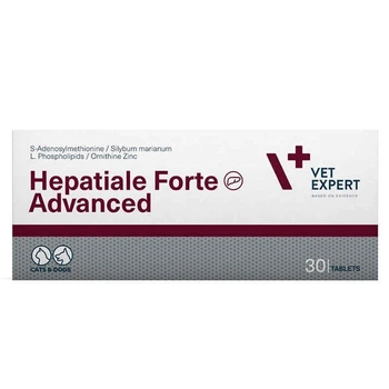 VetExpert Hepatiale Forte Advanced пищевая добавка для поддержания функций печени собак и кошек, 30 таблеток