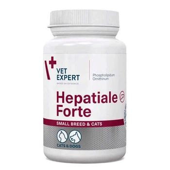 VetExpert Hepatiale Forte Small breed&Cats пищевая добавка для поддержания функций печени у собак мелких пород и котов, 40 таблеток