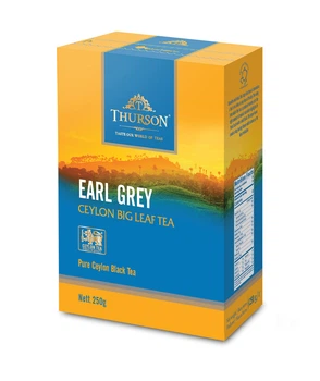 Чай черный крупнолистовой Thurson Earl Grey с бергамотом 250 грамм