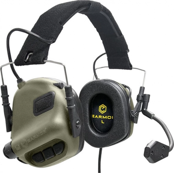 Активні навушники тактичні з гарнітурою мікрофоном Earmor M32 Coyote Olive