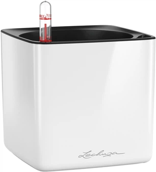 Умный вазон Lechuza Cube Glossy 16 Белый блестящий (13520)
