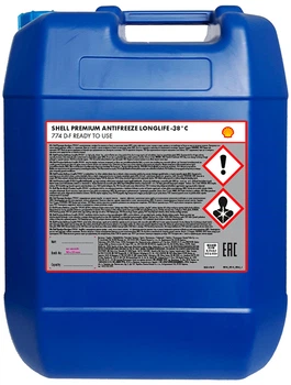 Антифриз Shell Premium LL, 20л (готовий G12+ черв.) (шт.)