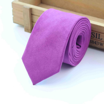 Галстук Bow Tie House Basic узкий фуксия замшевая ткань 06185