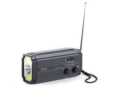 Фонарик радио BauTech Power Bank XSY320 5000 мАч с солнечной панелью Черный (1011-788-00)