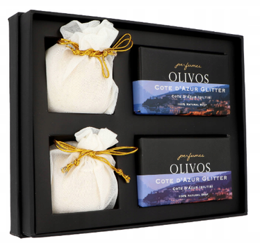 Zestaw Olivos Perfumes Soap Cote D'Azur Glitter Soap Bar 2x250 g + Granular Soap 2x100 g (8681917310080)