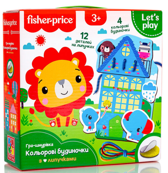 Гра-шнурівка Fisher-Price. Кольорові будиночки» українська мова