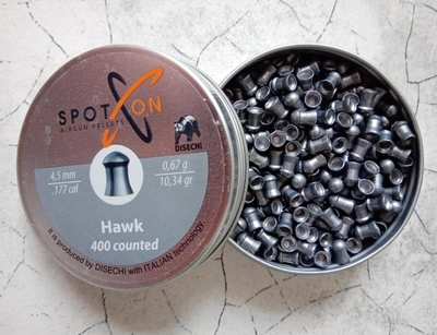 Пули Spoton Hawk 0.67 гр, 400 шт