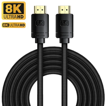 Кабель c поддержкой 8K HDMI на HDMI BASEUS High Definition Series (5m, 8K@60Hz, HDMI2.1). Black