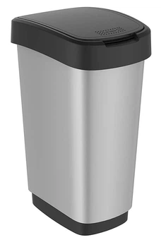 Відро для сміття Rotho Art Twist 50L сріблястий