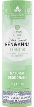 Натуральний дезодорант для тіла Ben & Anna Lemon & Lime Sensitive 60 г (4260491220585)