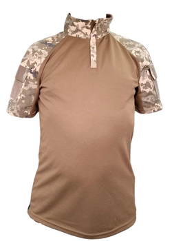 Рубашка Tactic4Profi УБАКС саржа-кулмакс пиксель-койот с коротким рукавом 4XL