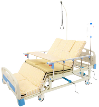 Механічне медичне функціональне ліжко MED1 з туалетом (MED1-H03 широке)