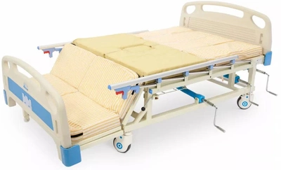 Механічне медичне функціональне ліжко MED1 з туалетом (MED1-H03 широке)