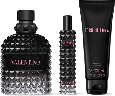 Набір Valentino Uomo Born In Roma Туалетна вода 100 мл + Туалетна вода 15 мл + Гель для душу 75 мл (3614273919944)