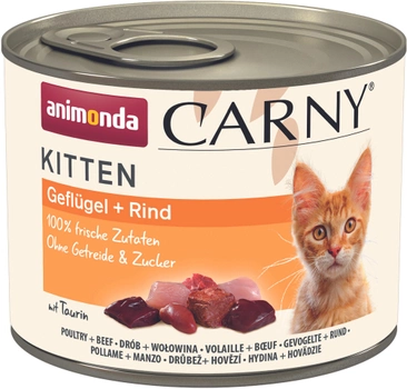 Mokra karma dla kociąt Animonda Carny Kitten drób,wołowina 200 g (4017721839648)