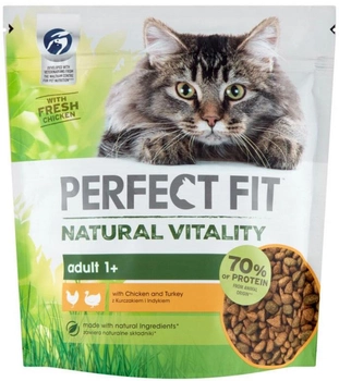 Sucha karma dla dorosłych kotów Perfect fit kurczak, indyk 2.4 kg (4008429148378)