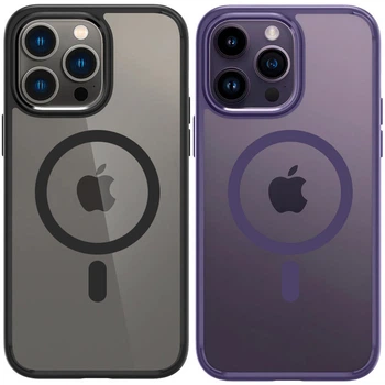 Чехол на Apple iPhone 14 Pro / для айфон 14 про с магсейф MagSafe (Фиолетовый)
