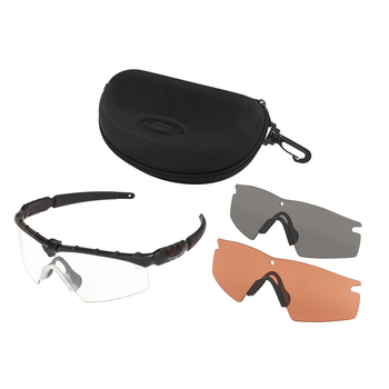 Балістичні тактичні окуляри Oakley SI Ballistic M Frame 2.0 Strike Array зі змінними лінзами: Прозора/Smoke Gray/VR28 Колір оправи: Чорний OKY-11-186