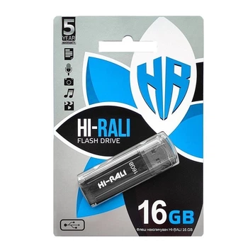 Накопичувач USB флешка 16GB T&G Hi-Rali Stark серiя чорний (HI-16GBSTBK)