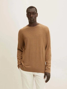Пуловер Tom Tailor basic crew neck sweater XXL Коричневий 1027661-18950