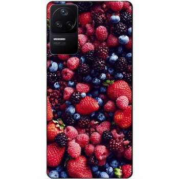 Силиконовый чехол Candy для Xiaomi Poco F4 с рисунком Ягоды