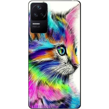 Силиконовый чехол Candy для Xiaomi Poco F4 с рисунком Акварельный Кот