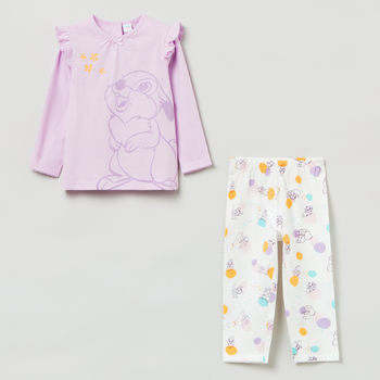 Піжама (футболка з довгими рукавами + штани) дитяча OVS Pyjamas Girl Lilac Snow 1816685 86 см Pink (8056781495575)