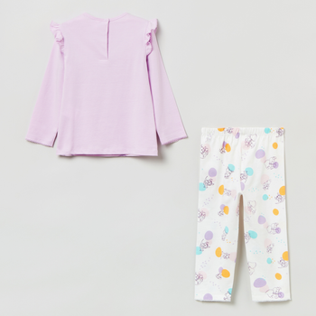 Piżama (koszulka z długim rękawem + spodnie) dziecięca OVS Pyjama Girl Lilac Snow 1816685 92 cm Różowa (8056781495582)