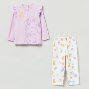 Піжама (футболка з довгими рукавами + штани) дитяча OVS Pyjamas Girl Lilac Snow 1816685 98 см Pink (8056781495605)