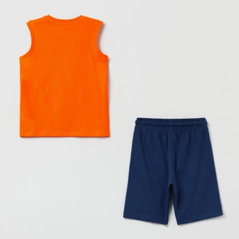 Komplet (koszulka + spodenki) dla dzieci OVS Jogging Set Red Orange 1798819 104 cm Czerwony/Pomarańczowy/Niebieski (8056781050132)