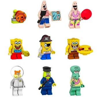 Набор фигурок iBlock Губка Боб Квадратные Штаны SpongeBob Set 9 шт